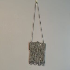DELILL VINTAGE 1950 SILVER BEADED PURSE